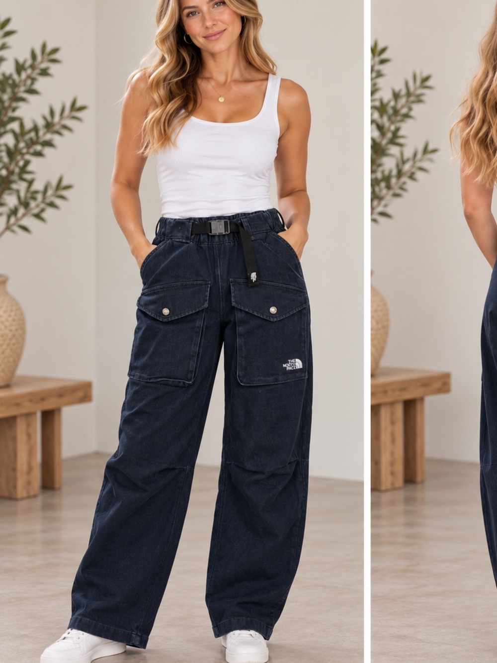 The North Face size S Urban Exploration denim cargo jogger jeans